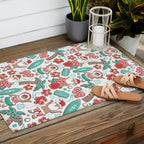 Mele Kalikimaka Hawaiian Christmas gingerbread cookies // white background Outdoor Rug Gallery Image 2