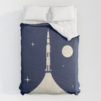 Apollo 11 Space - Saturn Rocket B Comforter Gallery Image 6