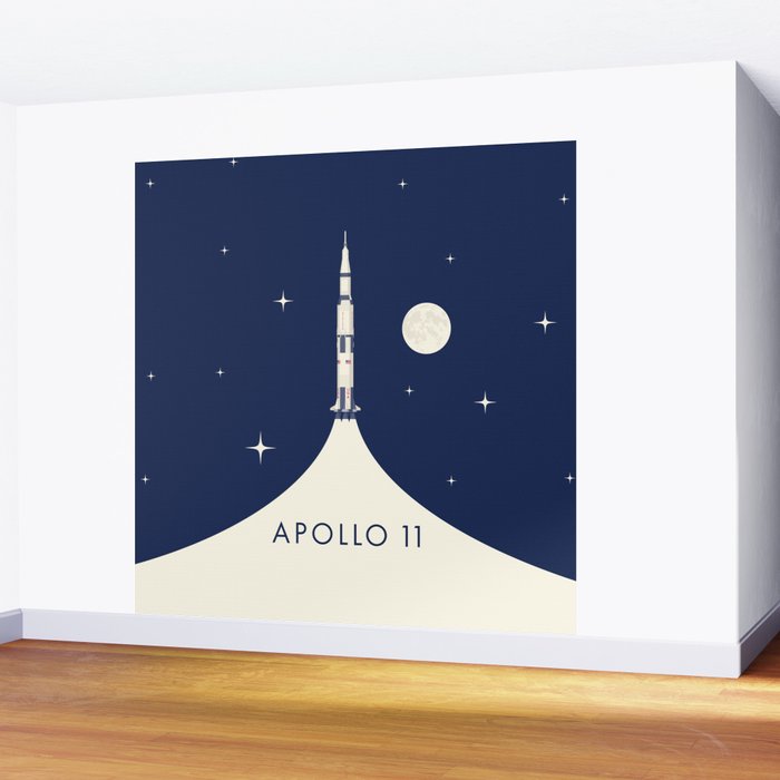 Apollo 11 Space - Saturn Rocket B Wall Mural Gallery Image 2