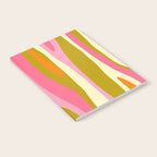 Abstract Wild Stripes Eclectic Pattern in Pink Chartreuse Orange Cream Notebook Gallery Image 2