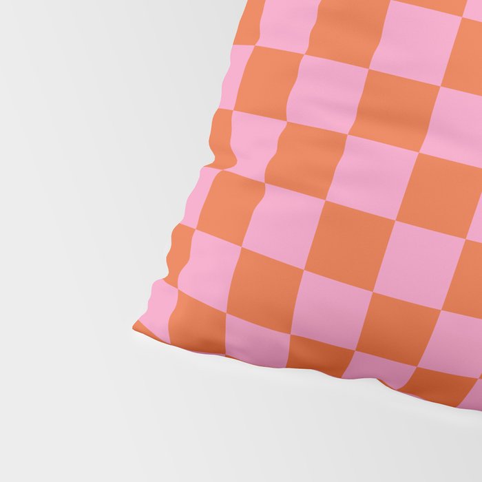 Pink Checker Pattern Pillow Sham Gallery Image 4