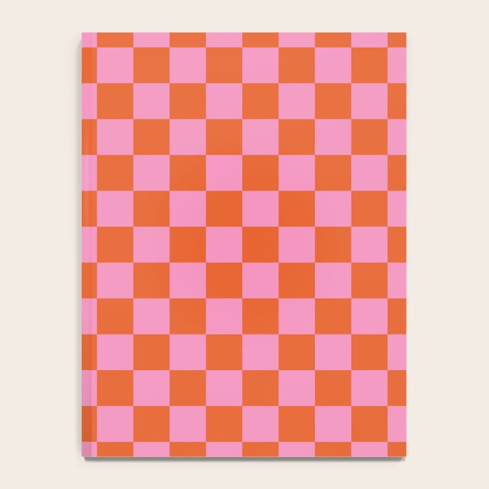 Pink Checker Pattern Notebook Gallery Image 4