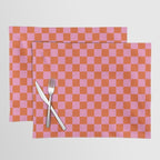 Pink Checker Pattern Placemat Gallery Image 1