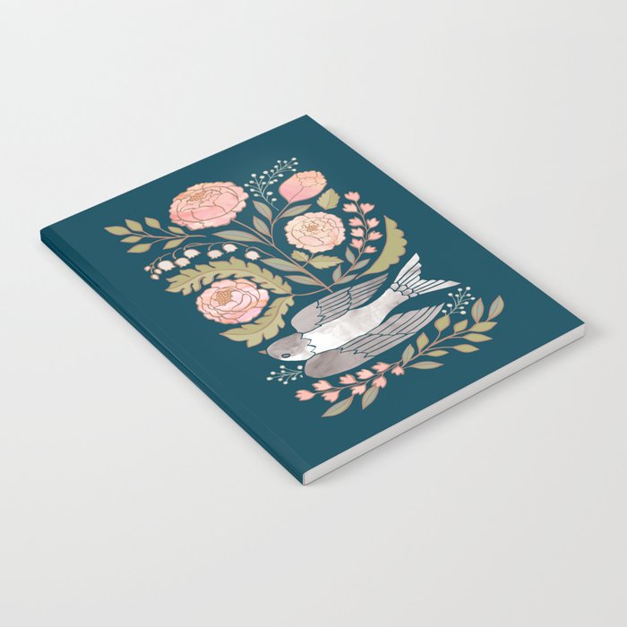 Peony Garden Dove Notebook Gallery Image 2