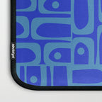 Mid Century Modern Piquet Abstract Multi Pattern in Cobalt and Sea Blue Laptop Sleeve Gallery Image 3