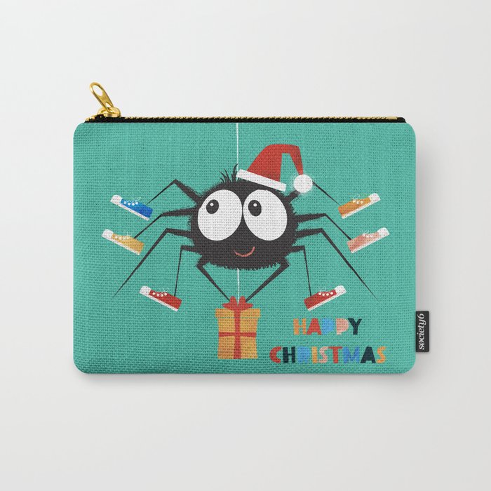 Happy Christmas Santa Spider Carry All Pouch Gallery Image 1