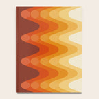 Retro 70s Style Geometric Sonic Wave Pattern 222 Orange Brown and Yellow Notebook Gallery Image 4