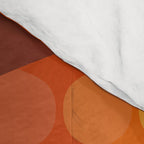 Retro 70s Style Geometric Sonic Wave Pattern 222 Orange Brown and Yellow Comforter Gallery Image 4