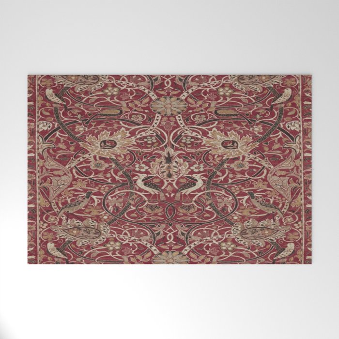 William Morris Bullerswood Red,No.2, Welcome Mat Gallery Image 1