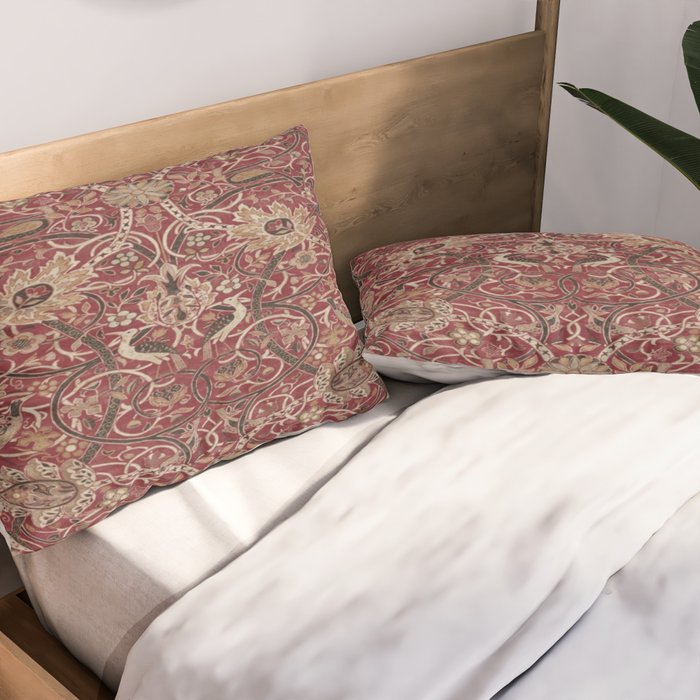 William Morris Bullerswood Red,No.2, Pillow Sham Gallery Image 2