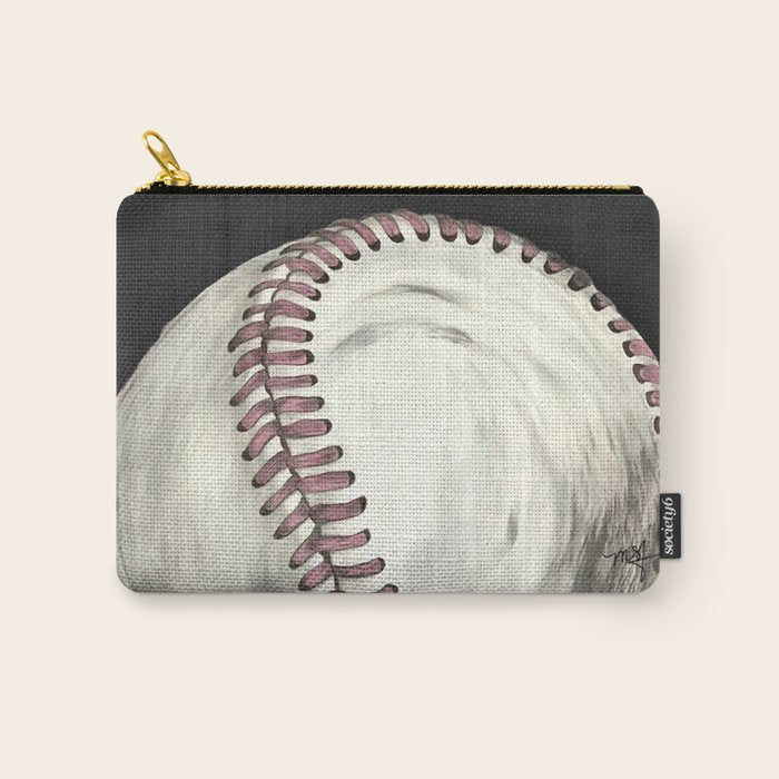 Vintage Baseball Art Carry All Pouch Gallery Image 1