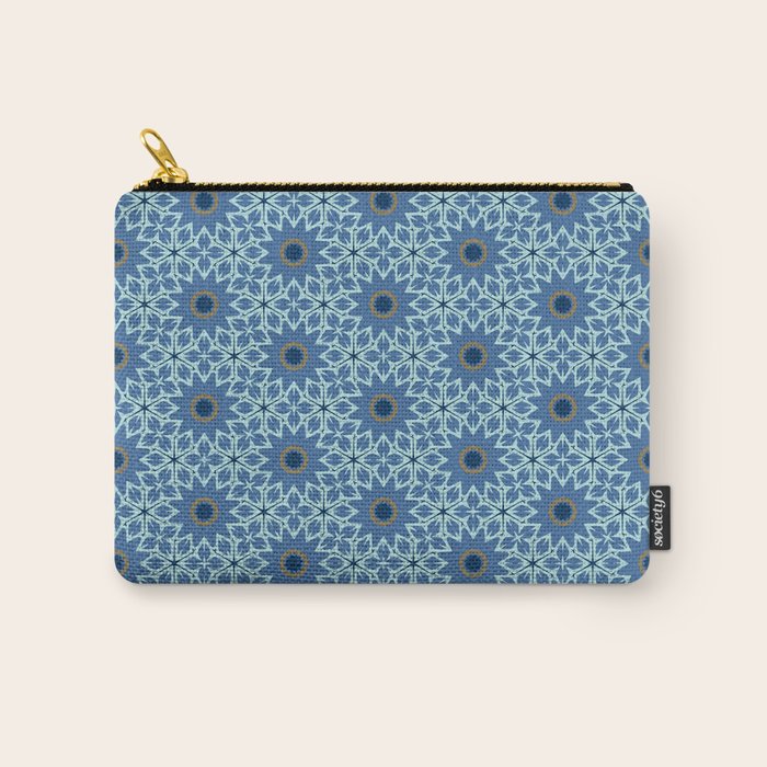 Midnight Blue Starburst Mosaic Carry All Pouch Gallery Image 1
