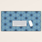 Midnight Blue Starburst Mosaic Desk Mat Gallery Image 1