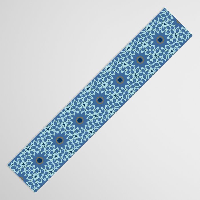 Midnight Blue Starburst Mosaic Table Runner Gallery Image 3