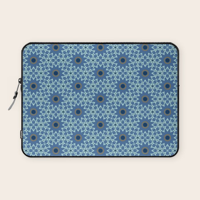 Midnight Blue Starburst Mosaic Laptop Sleeve Gallery Image 1