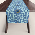 Midnight Blue Starburst Mosaic Table Runner Gallery Image 1