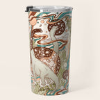 Jurassic Portal | Retro Rainbow Palette | Dinosaur Science Fiction Art Travel Mug Gallery Image 3