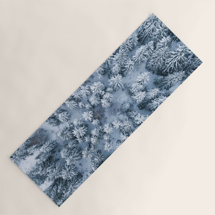 Winter Pine Forest Yoga Mat Gallery Image 1