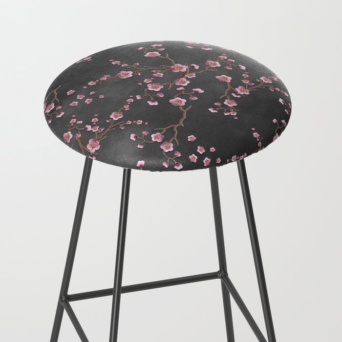 SAKURA LOVE - GRUNGE BLACK Stool Gallery Image 2