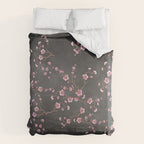 SAKURA LOVE - GRUNGE BLACK Duvet Cover Gallery Image 6