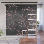 SAKURA LOVE - GRUNGE BLACK Wall Mural Gallery Image 1