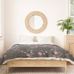 SAKURA LOVE - GRUNGE BLACK Duvet Cover Gallery Image 3