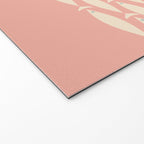 Mid Century Modern Fish Stripe Minimalist Pattern in Soft Blush Pink and Cream Welcome Mat Gallery Image 2