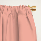 Mid Century Modern Fish Stripe Minimalist Pattern in Soft Blush Pink and Cream Window Curtain Gallery Image 2