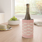 Mid Century Modern Fish Stripe Minimalist Pattern in Soft Blush Pink and Cream Wine Chiller Gallery Image 4