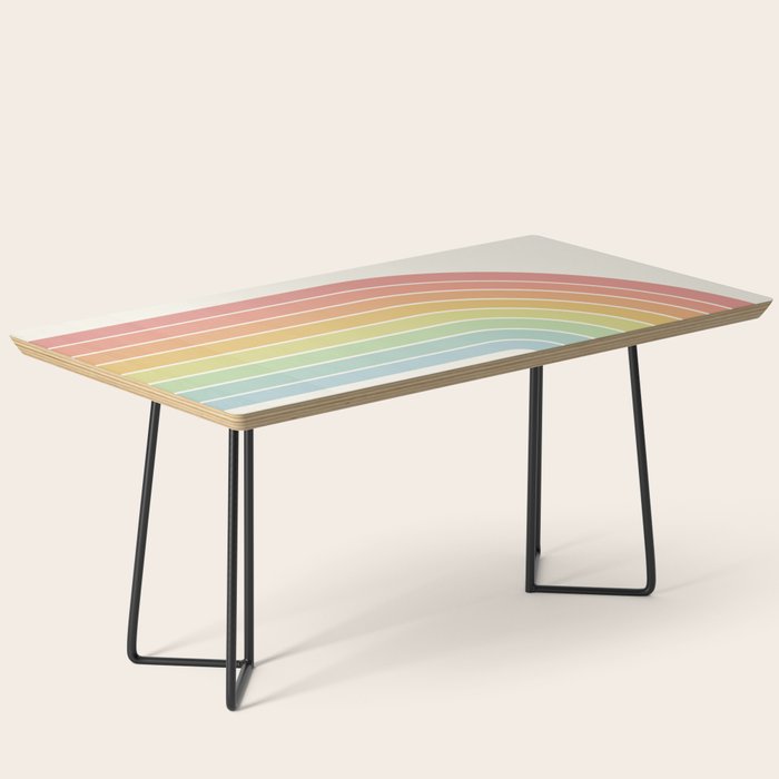 Gradient Arch V Mid Century Modern Rainbow Coffee Table Gallery Image 1