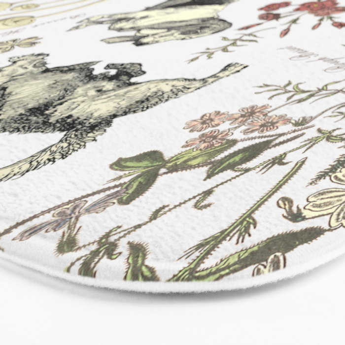 BASSET HOUNDS and MAGICAL MUSCHROOMS  Bath Mat Gallery Image 3