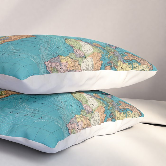 Vintage Map of The World (1897) Pillow Sham Gallery Image 3