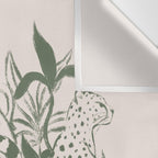 Cheetah Symmetry lines (olive) Wall Tapestry Gallery Image 3