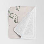 Cheetah Symmetry lines (olive) Throw Blanket Gallery Image 3