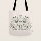 Cheetah Symmetry lines (olive) Tote Bag Gallery Image 1