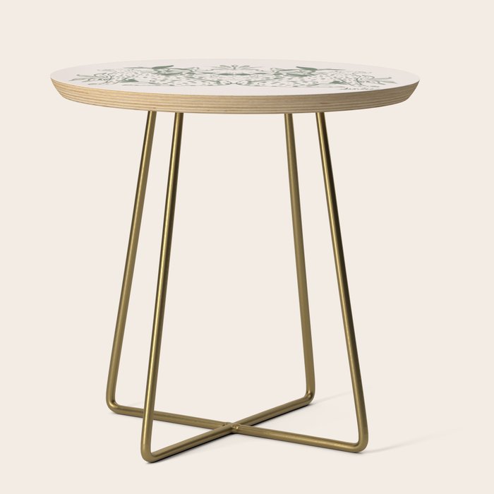 Cheetah Symmetry lines (olive) Side Table Gallery Image 1