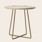 Cheetah Symmetry lines (olive) Side Table Gallery Image 1