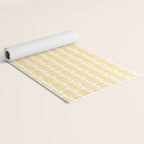 English Country Cottage Petite Willoughby Pattern in Warm Butter Yellow Yoga Mat Gallery Image 2