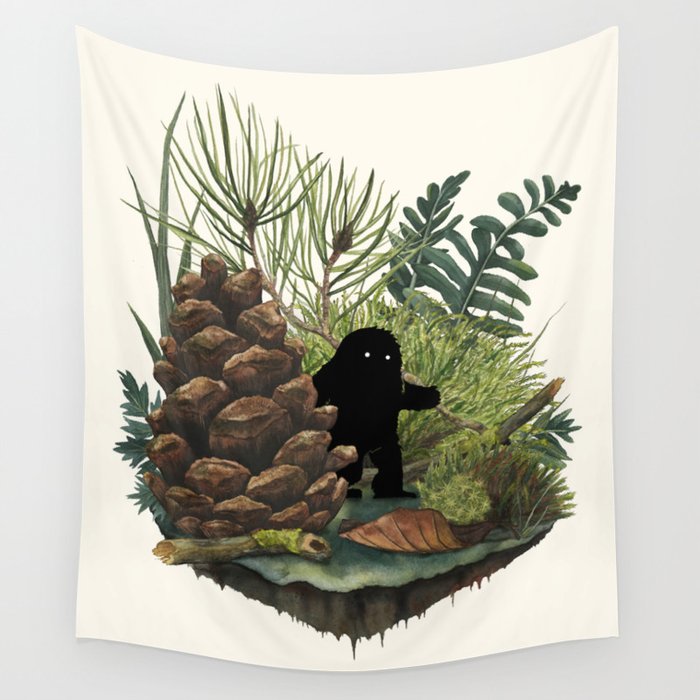 Tiny Sasquatch Wall Tapestry Gallery Image 1
