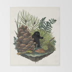 Tiny Sasquatch Throw Blanket Gallery Image 2