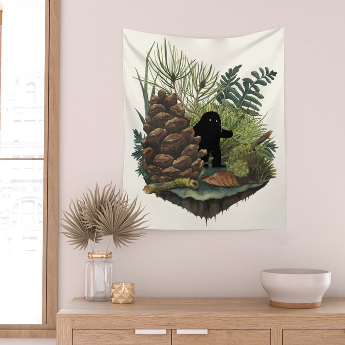 Tiny Sasquatch Wall Tapestry Gallery Image 2