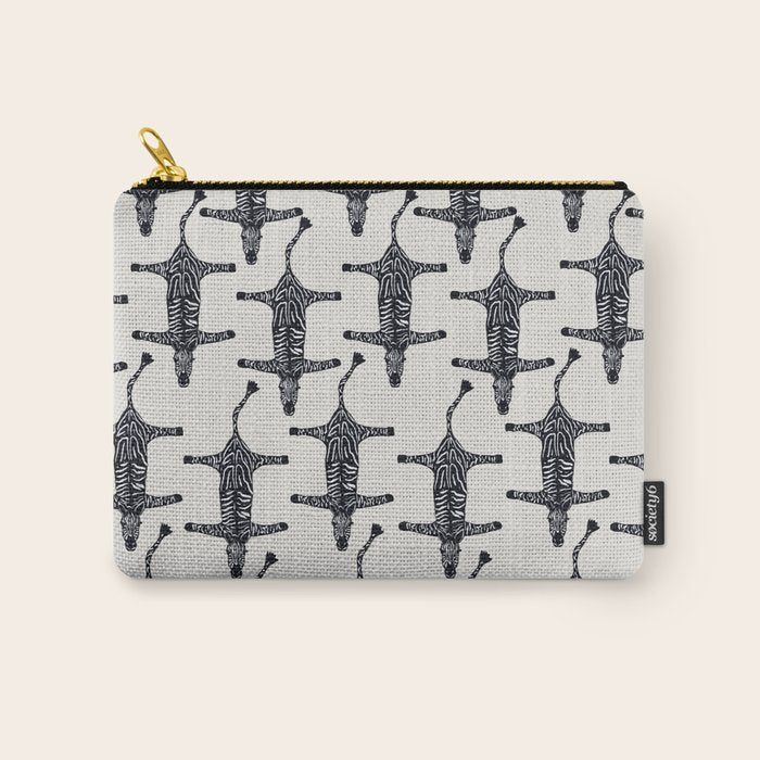 Abstract modern minimalistic zebras pattern  Carry All Pouch Gallery Image 1