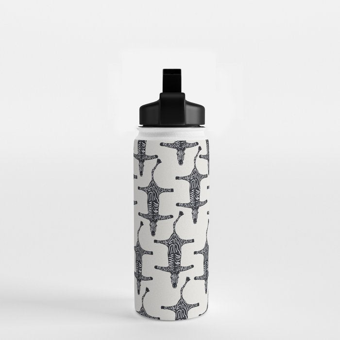 Abstract modern minimalistic zebras pattern  Water Bottle Gallery Image 2