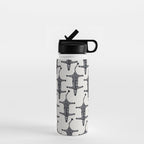 Abstract modern minimalistic zebras pattern  Water Bottle Gallery Image 1