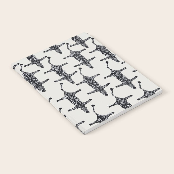 Abstract modern minimalistic zebras pattern  Notebook