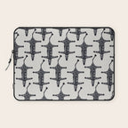 Abstract modern minimalistic zebras pattern  Laptop Sleeve Gallery Image 1