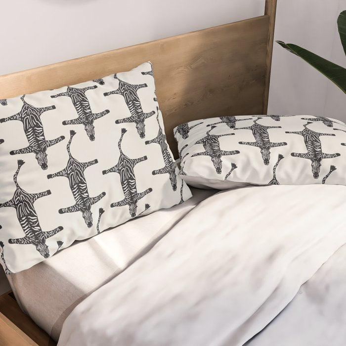 Abstract modern minimalistic zebras pattern  Pillow Sham Gallery Image 2