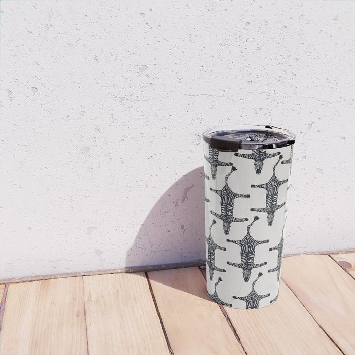 Abstract modern minimalistic zebras pattern  Travel Mug Gallery Image 4