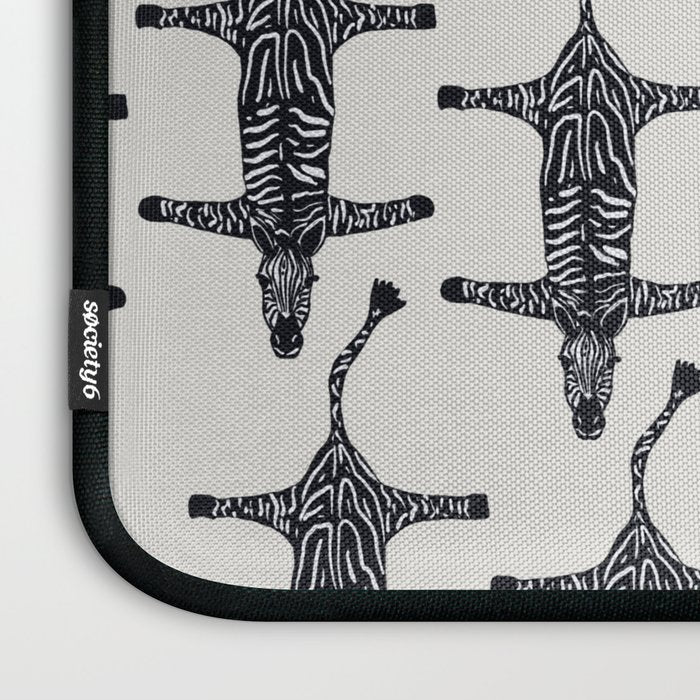 Abstract modern minimalistic zebras pattern  Laptop Sleeve Gallery Image 3