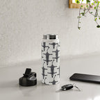 Abstract modern minimalistic zebras pattern  Water Bottle Gallery Image 4